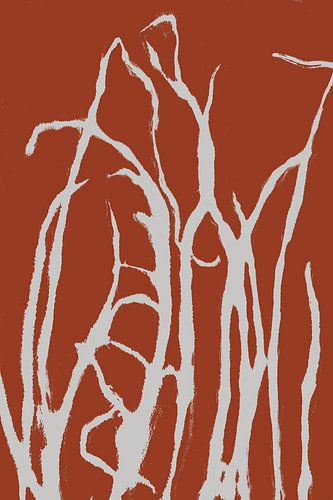 Art botanique moderne. Herbe en terre cuite no. 1