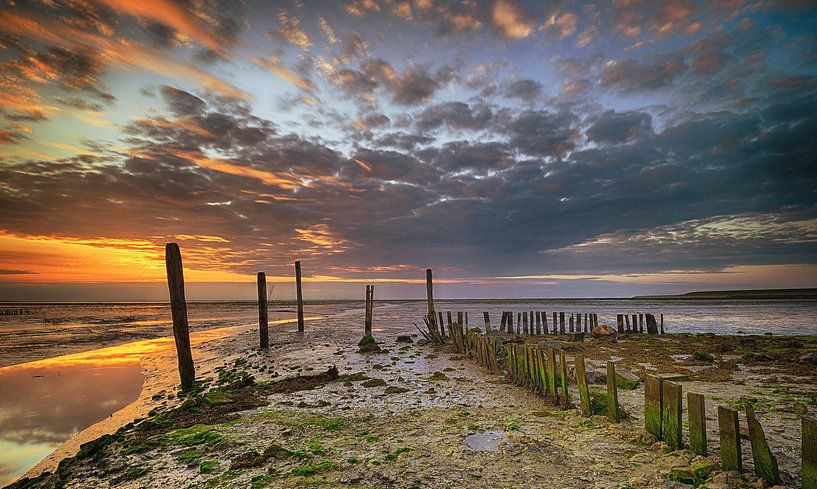 Woodwork harbor de Cocksdorp Texel by John Leeninga