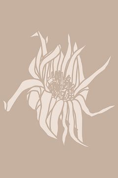 Boho botanical wildflower in beige no.6 by Dina Dankers