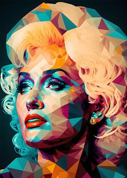 Dolly Parton Pop Art van WpapArtist WPAP Artist