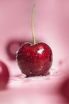 Portrait alimentaire d'une cerise rouge