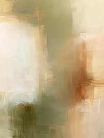 Sage and Warm Earth Abstract by Mosaic Dialogue
