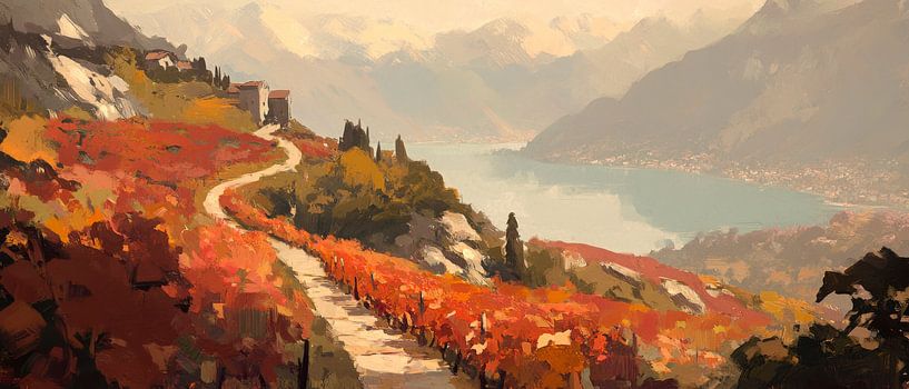 Herbstlandschaft Weg von Poster Art Shop