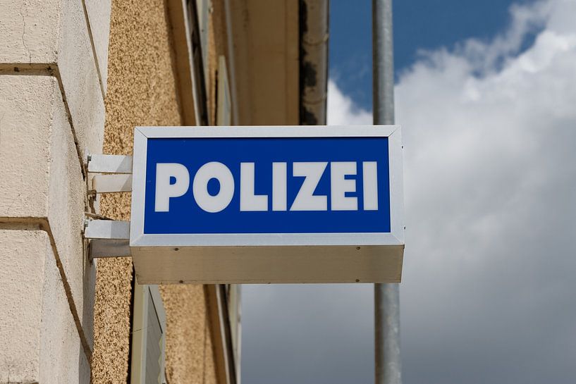 Police sign in Germany by de-nue-pic