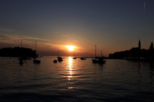 Sunset in the harbor