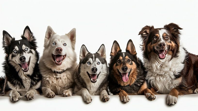 group photo sled dogs by Egon Zitter