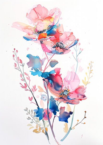 Aquarell Floral Nr. 6 von Andreas Magnusson