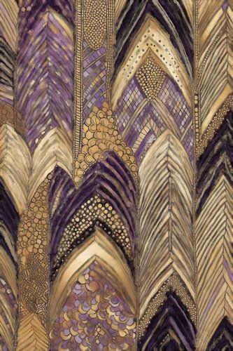 Geometric Elegance in Purple and Gold