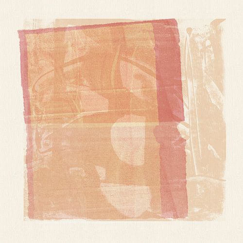 Wabi-sabi abstract art in light earthy colors