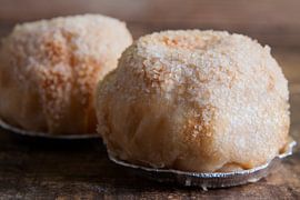 Tidbit of two zoomed apple dumplings by Henny Brouwers