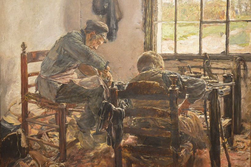 Cobbler's workshop, Max Liebermann by Masterful Masters