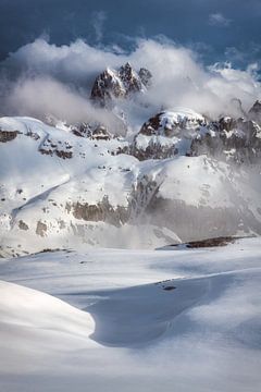 Dolomiten Cadini Gruppe im Schnee