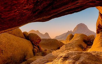 Spitzkoppe in Namibia bei Sonnenuntergang