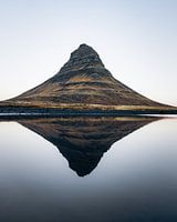 Kirkjufell reflected in still water - Iceland