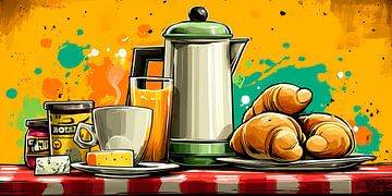 Gedeckter Frühstückstisch