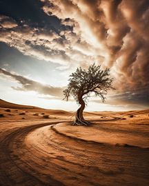 Lonely tree in the desert