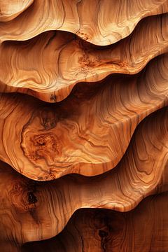 Golvend Hout Ritme van de Natuur van Eva Lee