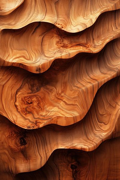 Wavy Wood Rhythm of Nature by Eva Lee