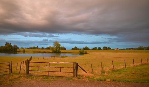 Landscape with threatening sky