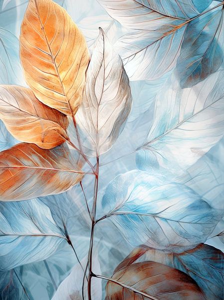 Watercolor nature leaves art by JBJart Justyna Jaszke