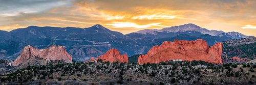Garden of the Gods Park Foto - Colorado Springs Kunstdruck, Panorama Landschaftsfotografie, Colorado Wandkunst von Daniel Forster