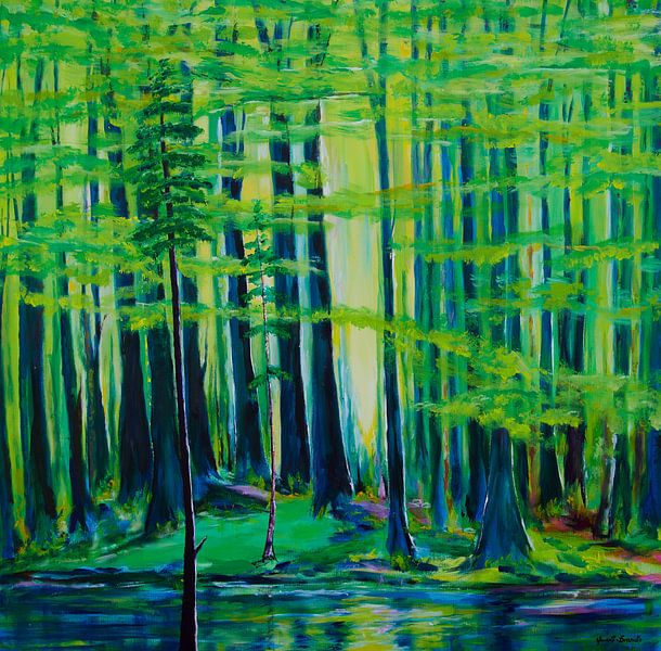 Forest island in spring by Eberhard Schmidt-Dranske