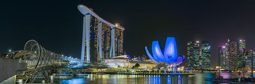 Singapur Marina Bay Panorama von FineArt Panorama Fotografie Hans Altenkirch