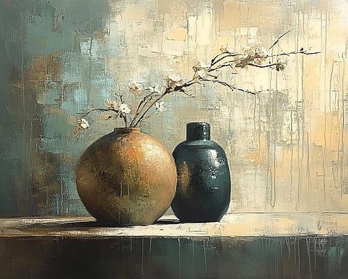 Vase peinture | Vase Duo Harmony