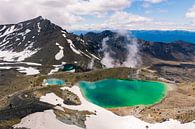 Blick auf die Emerald Lakes im Tongariro National Park, Neuseeland von Linda Schouw Miniaturansicht