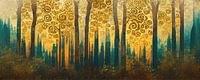 Het bos in de stijl van Gustav Klimt