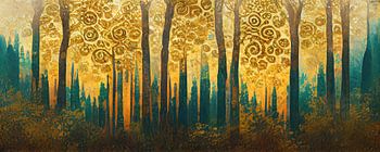 La forêt dans le style de Gustav Klimt