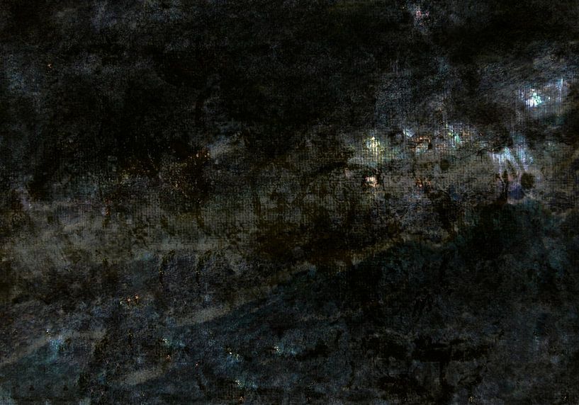Scandinavian Night Abstract by Mad Dog Art