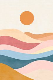 Abstract sun landscape by Poster Art Shop