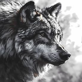 Mystischer Blick des wilden Wolfs von Mysterious Spectrum