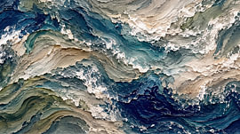 Japandi – Meer als Relief und meditativer Struktur von AidasignArt