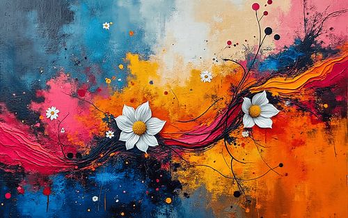 Abstract landschap met mooie kleuren