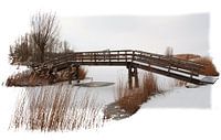 Small bridge in winter van Pim Feijen thumbnail