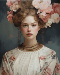 Porträt mit romantischem Look in Rosa