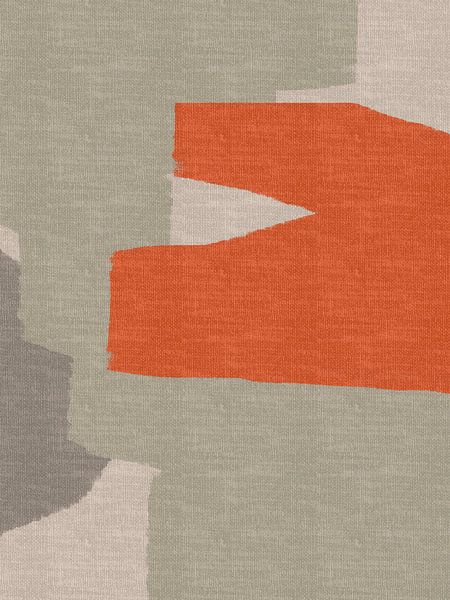 Orange and grey. Minimalist abstract in retro style by Abstract Minimalist Art