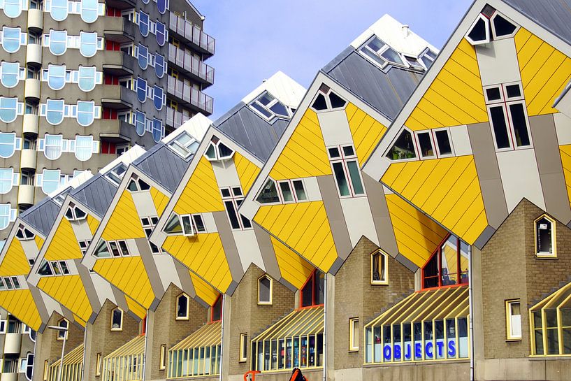 Gele Hollandse Kubuswoningen. van Jarretera Photos