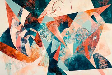 Abstract shapes in soft colours by Poster Art Shop