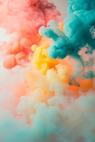 Coloured clouds of smoke