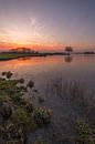 Sunset at river Lek by Moetwil en van Dijk - Fotografie thumbnail