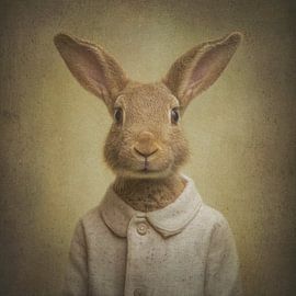 Meneer Konijn in ochtendjas van Marijke Trienekens