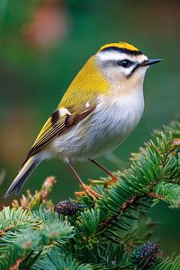 Sommergoldhähnchen (Regulus ignicapilla)