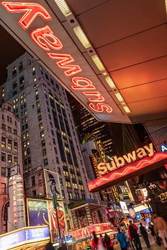 New york - subway neon lights time square by Erik van 't Hof