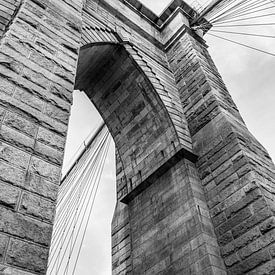 Brooklyn Bridge in Detail van Merlijn Kerklaan