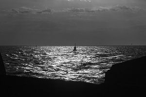 Die Nordsee in Schwarz und Weiß