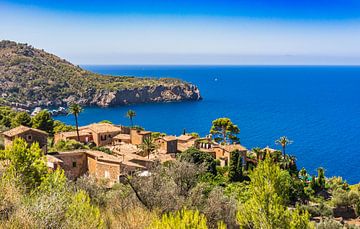 Idyllic mediterranean village at the seaside on Mallorca island, Spain by Alex Winter