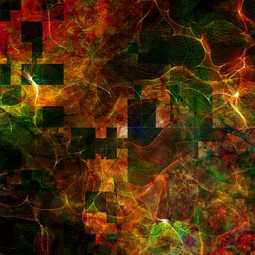 Firewater 03 - abstracte digitale compositie van Nelson Guerreiro